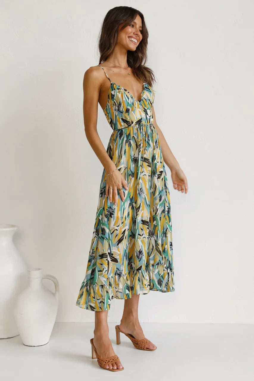 GABRIELLA | Printed Summer Dress with Cool Comfort and Sunny Style for Leisure Days