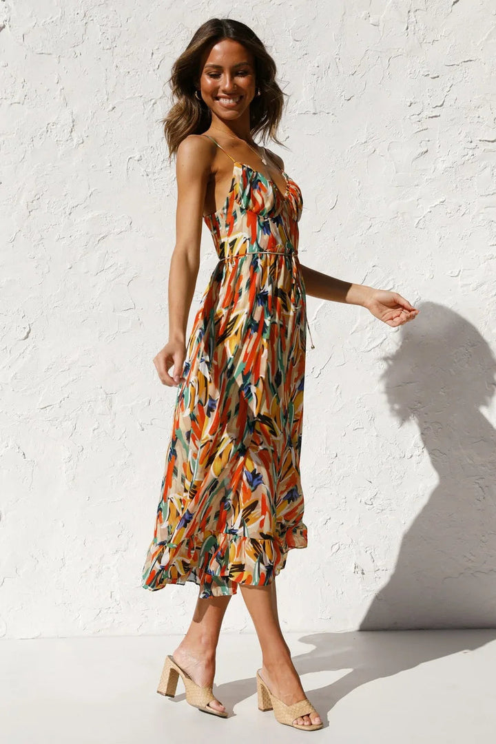 GABRIELLA | Printed Summer Dress with Cool Comfort and Sunny Style for Leisure Days