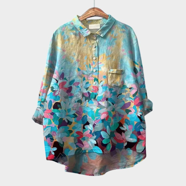 ELISABETTA | Oversized Floral Blouse with Comfortable Fit for Carefree Days