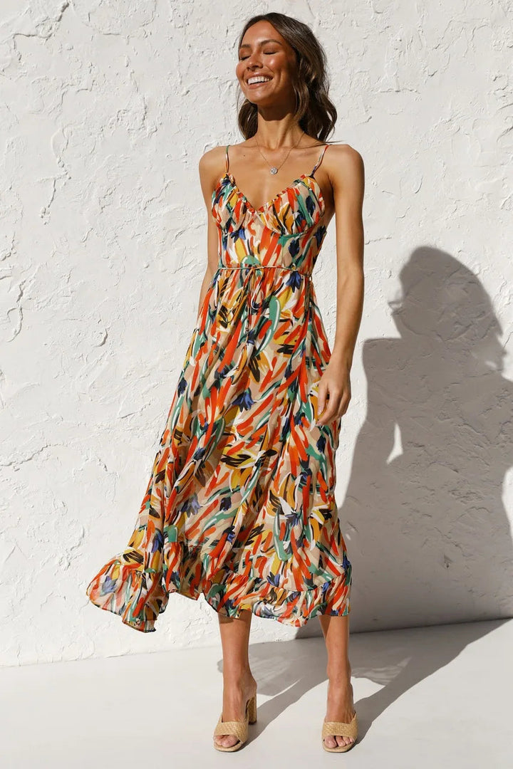 GABRIELLA | Printed Summer Dress with Cool Comfort and Sunny Style for Leisure Days