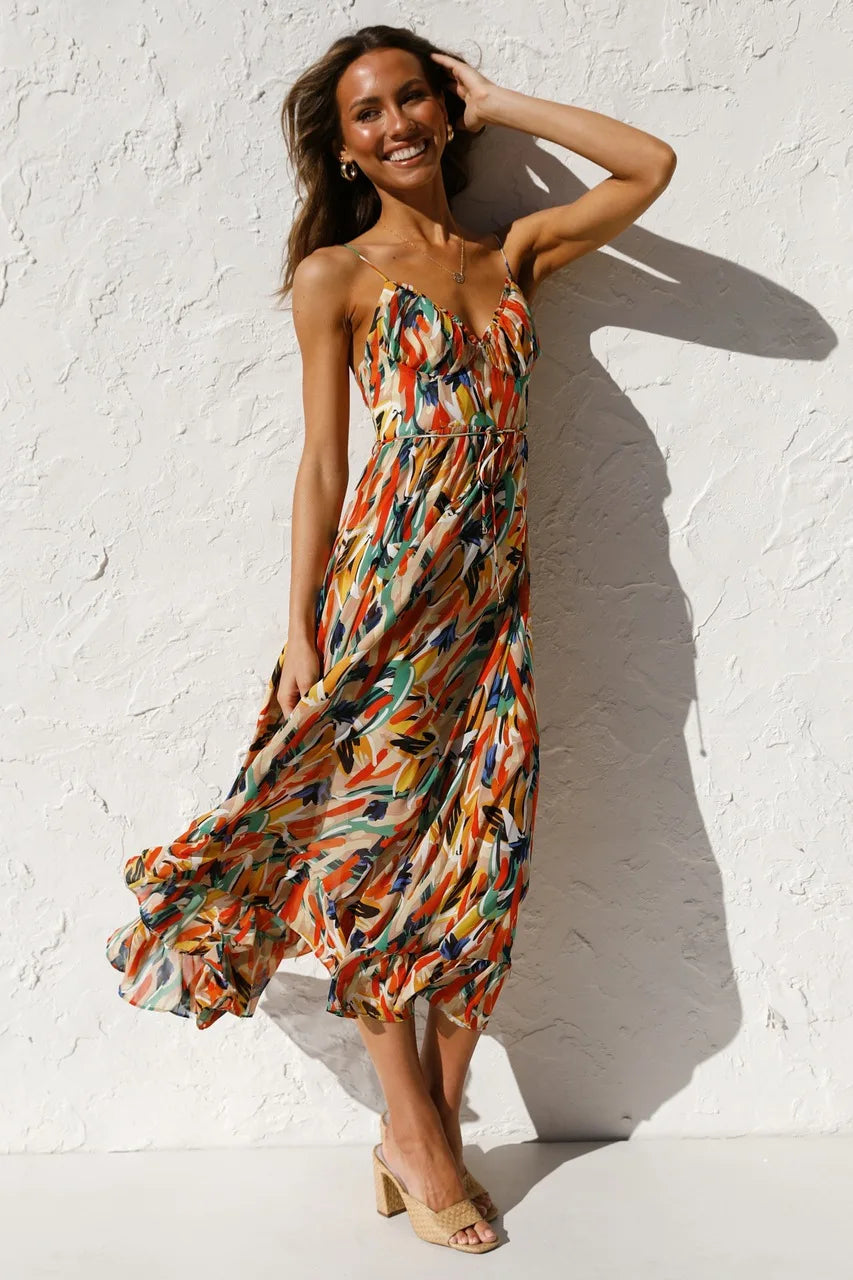 GABRIELLA | Printed Summer Dress with Cool Comfort and Sunny Style for Leisure Days
