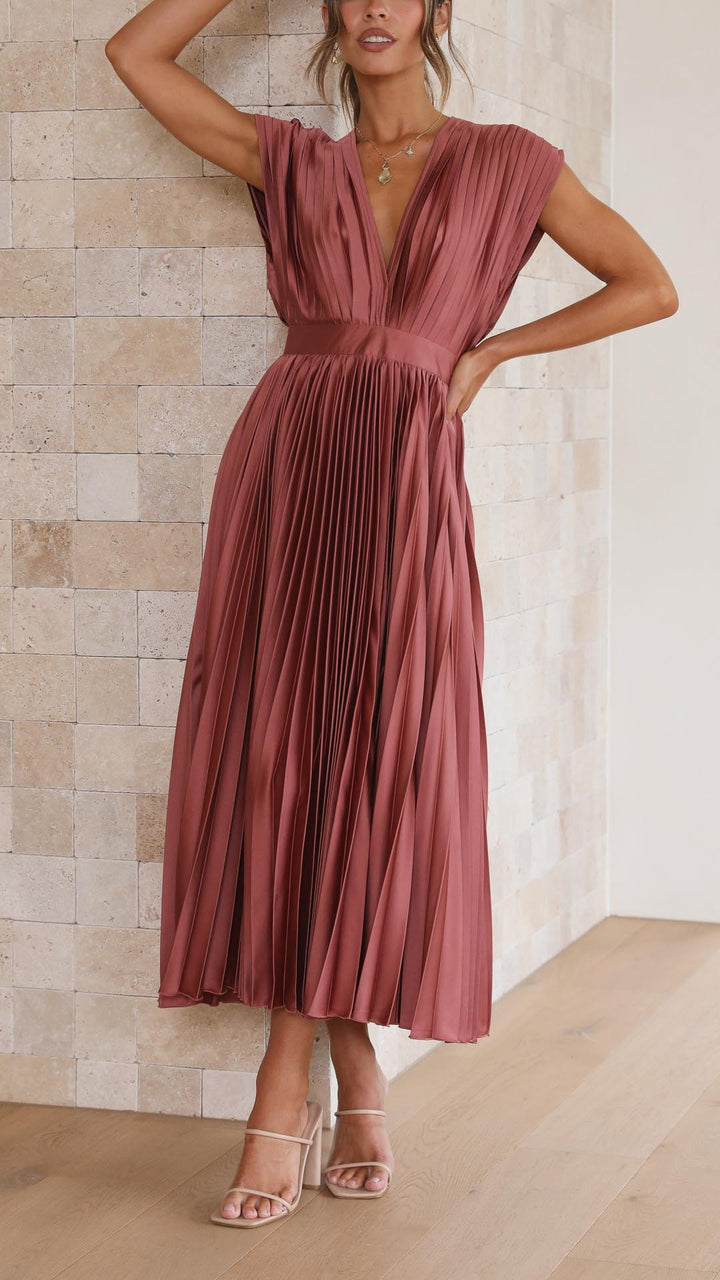 Alexis - Elegant Pleated Dress