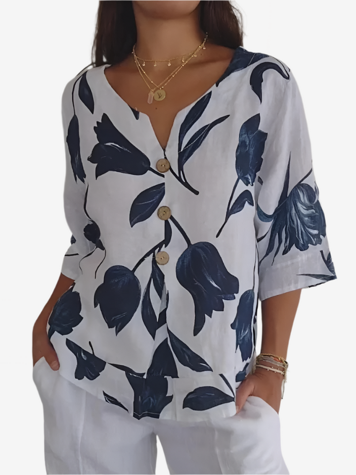 Lena | Blouse with Flowers