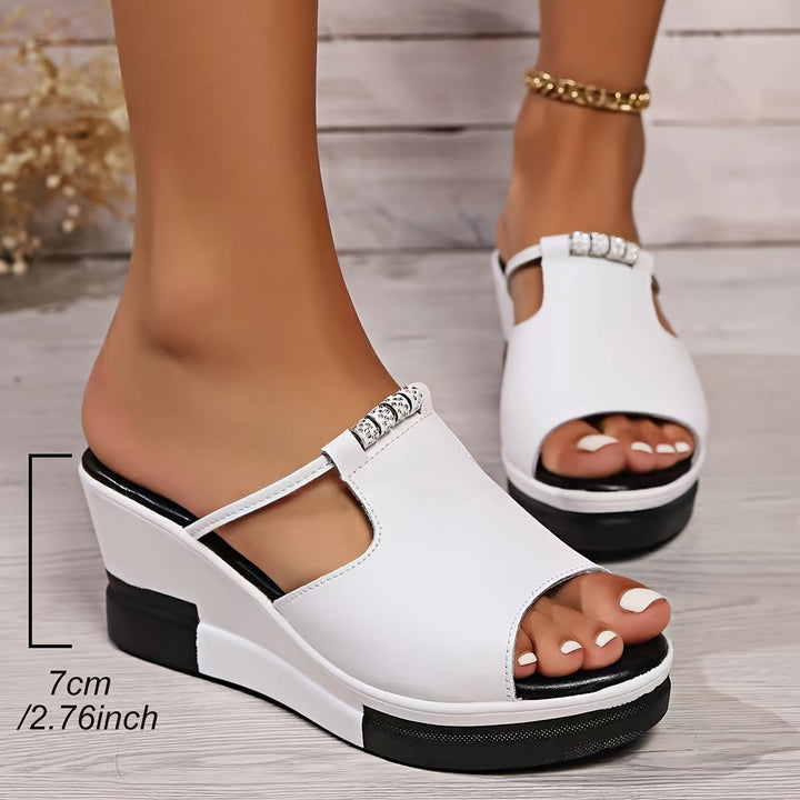 Dalia | Glitter wedge sandals