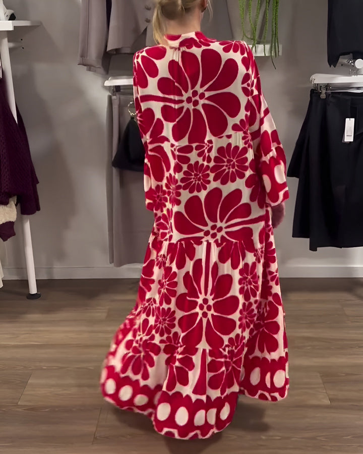 Marielle | Elegant Patterned Maxi Dress