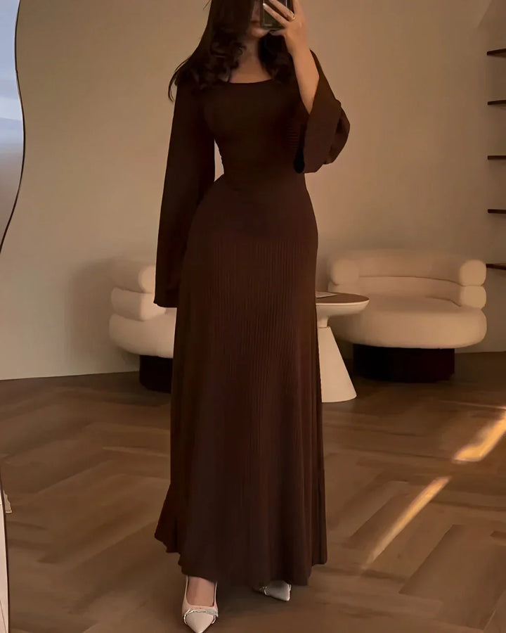 Rosea Elegant Chic Knit Maxi Dress