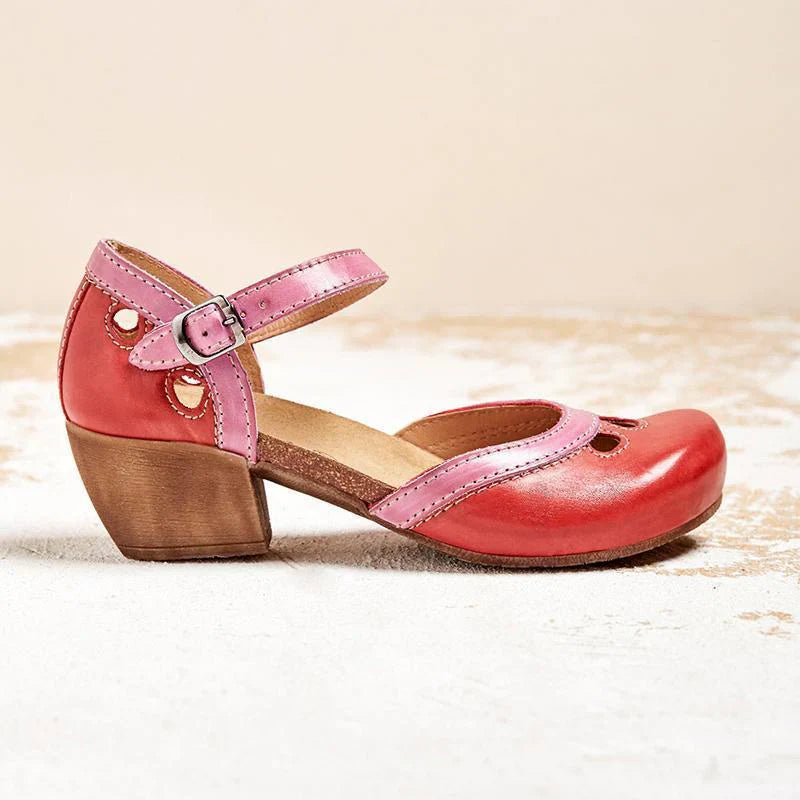 Comfortable low-heeled sandals