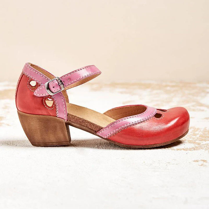 Comfortable low-heeled sandals