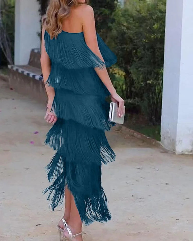 Rosea Effortless Elegance Off-Shoulder Dress