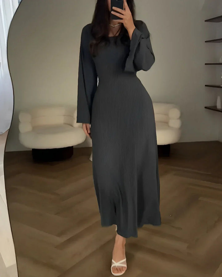 Rosea Elegant Chic Knit Maxi Dress