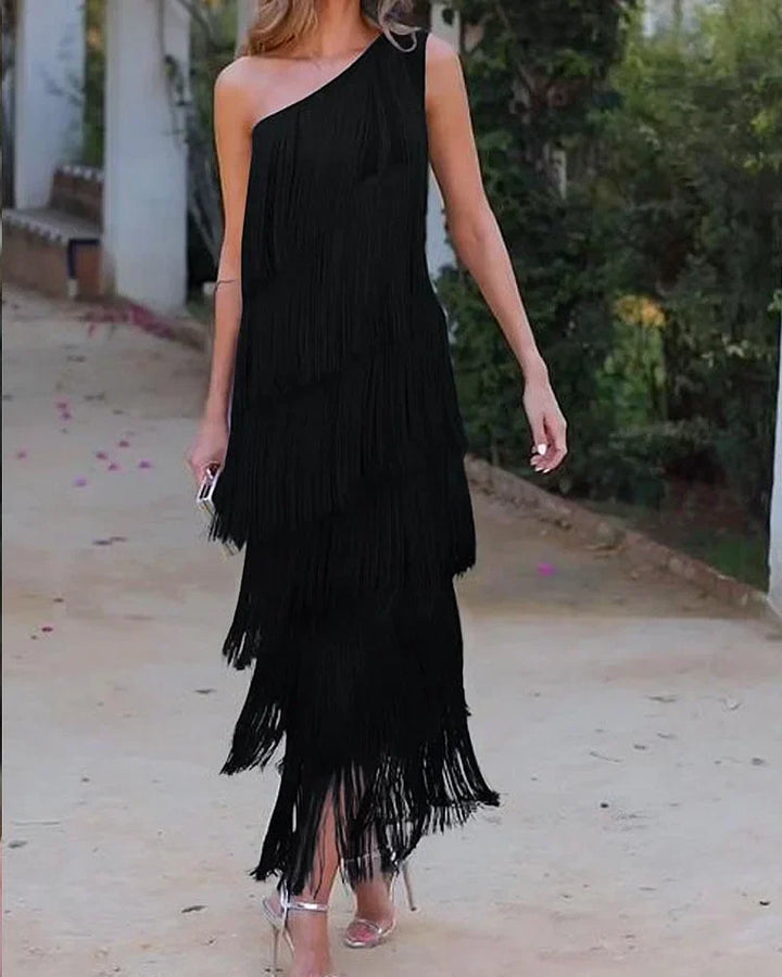 Rosea Effortless Elegance Off-Shoulder Dress