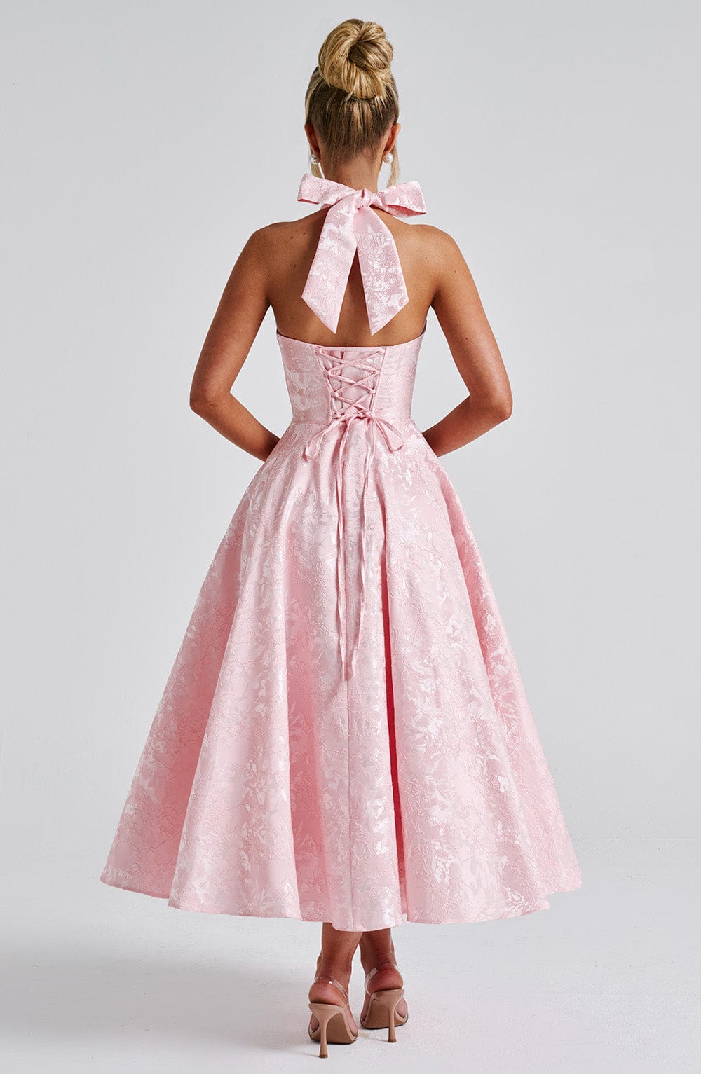 Rosea Midi Dress with a Neckline