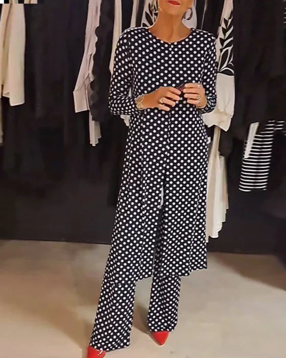 LILIANA | 2-Piece Set with Polka Dot Print for Casual Elegance and Versatile Summer Look
