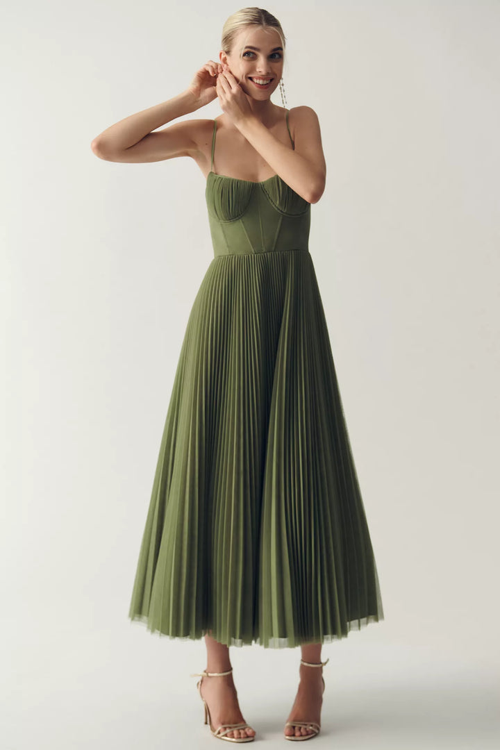 Olivia open-back dress | Green