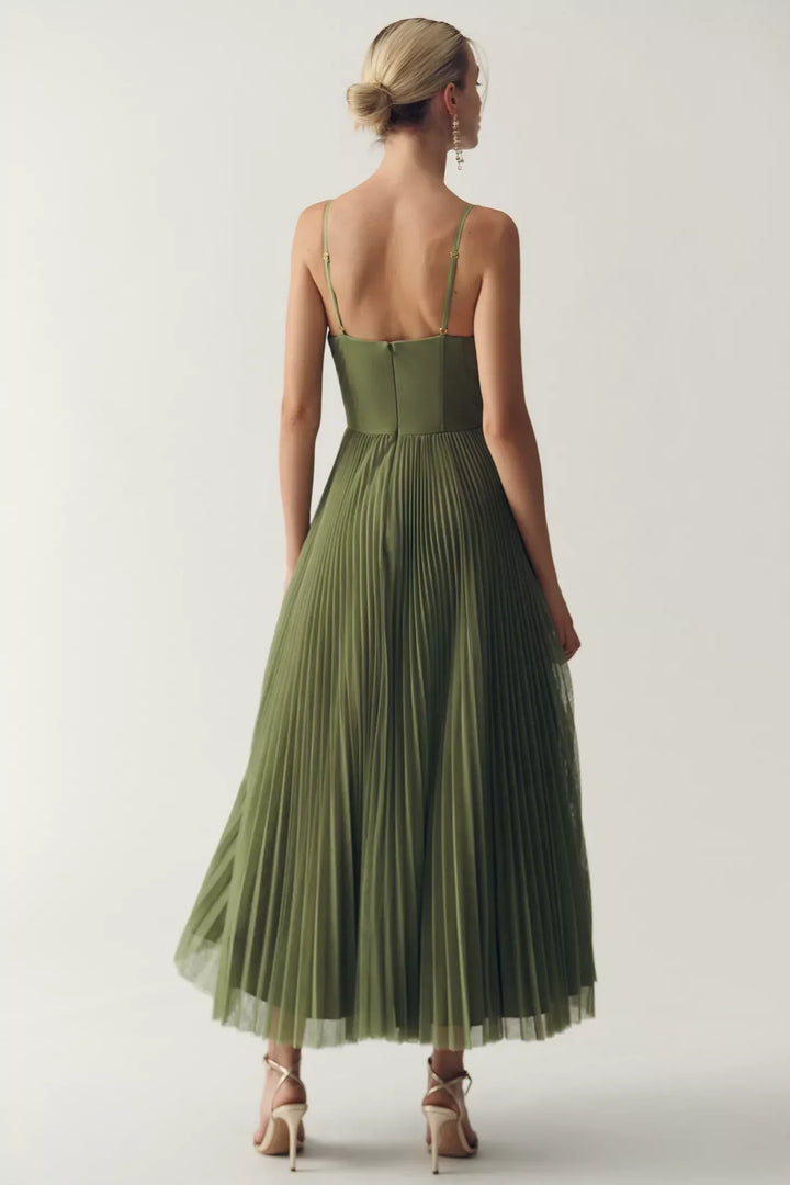 Olivia open-back dress | Green