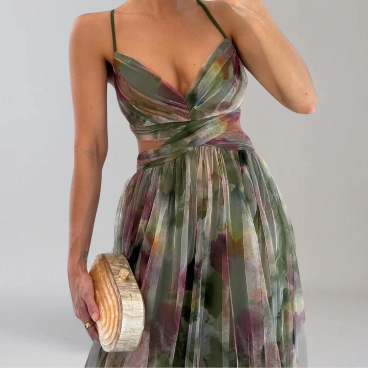 GIADA  | Light Dress with Floral Pattern