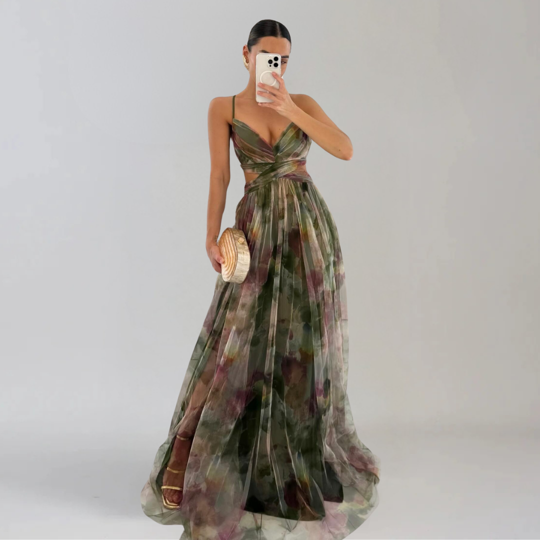 GIADA  | Light Dress with Floral Pattern