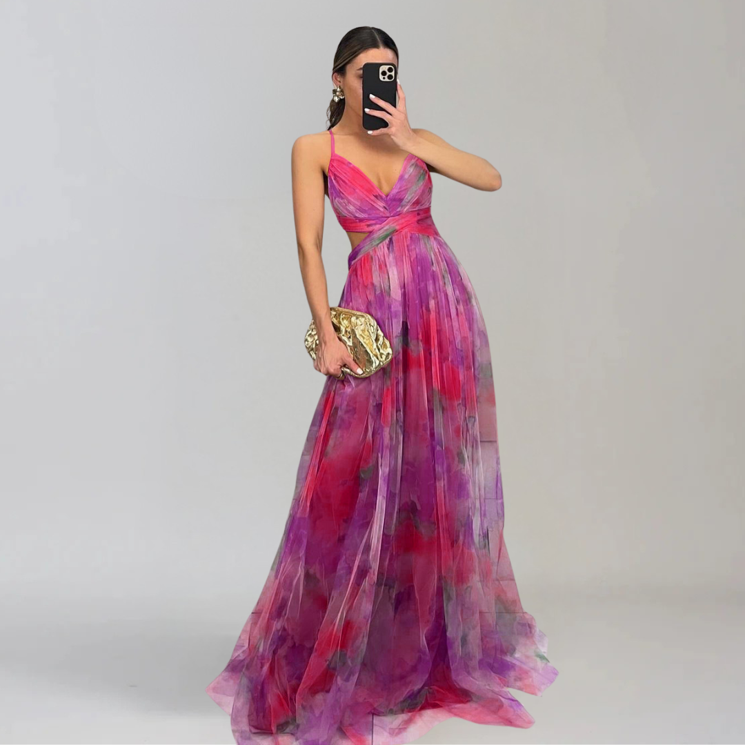 GIADA  | Light Dress with Floral Pattern