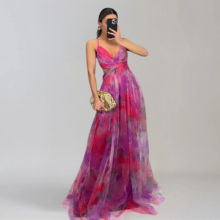 GIADA  | Light Dress with Floral Pattern