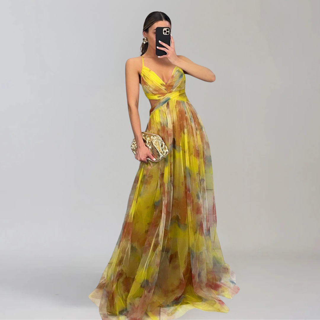 GIADA  | Light Dress with Floral Pattern