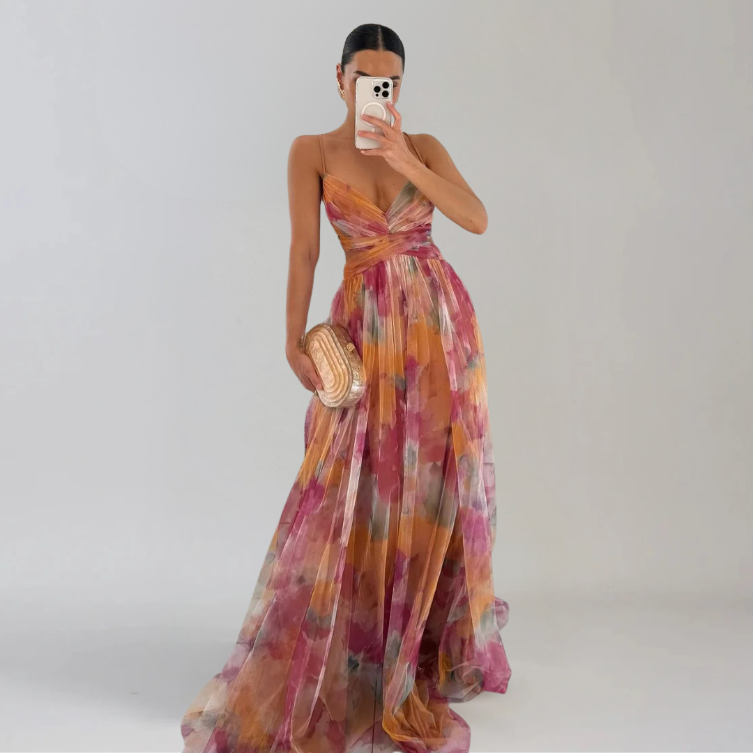 GIADA  | Light Dress with Floral Pattern