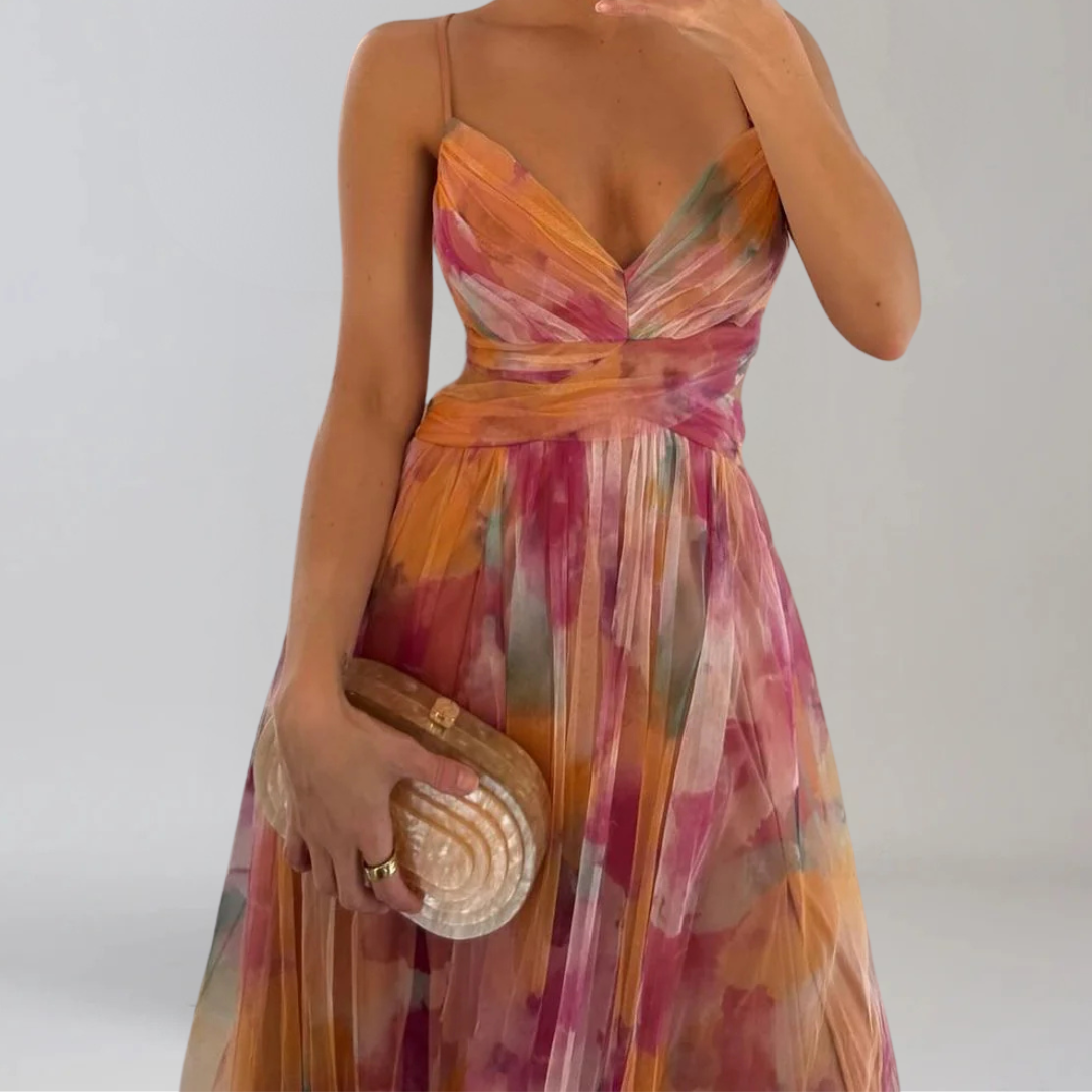 GIADA  | Light Dress with Floral Pattern