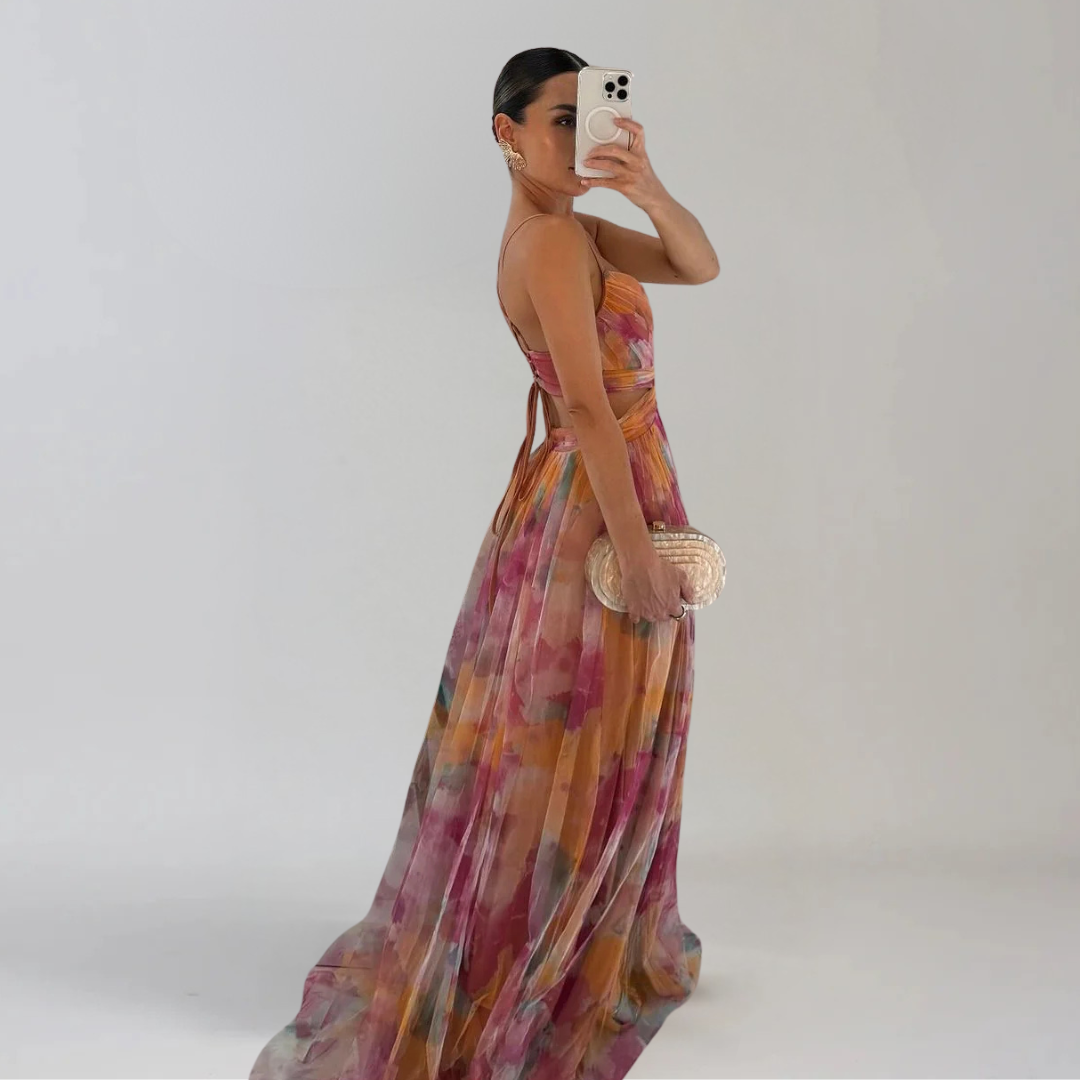 GIADA  | Light Dress with Floral Pattern