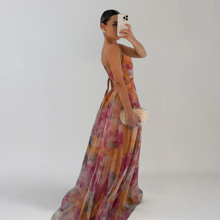 GIADA  | Light Dress with Floral Pattern