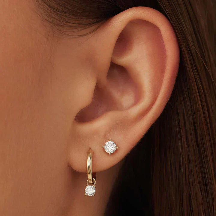 Moonstone Ear Earrings