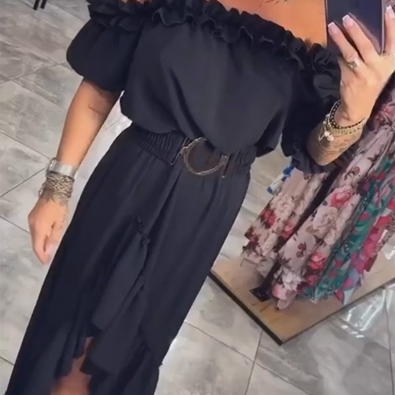 Maria | Black Off-Shoulder Maxi Dress