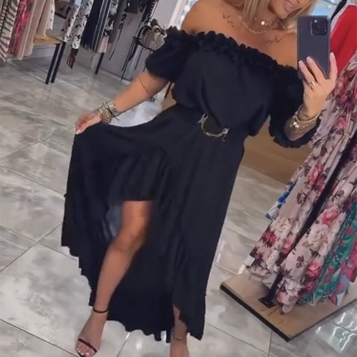 Maria | Black Off-Shoulder Maxi Dress