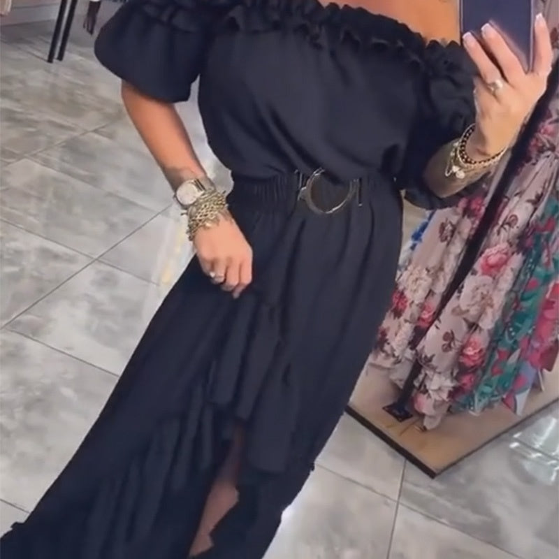 Maria | Black Off-Shoulder Maxi Dress