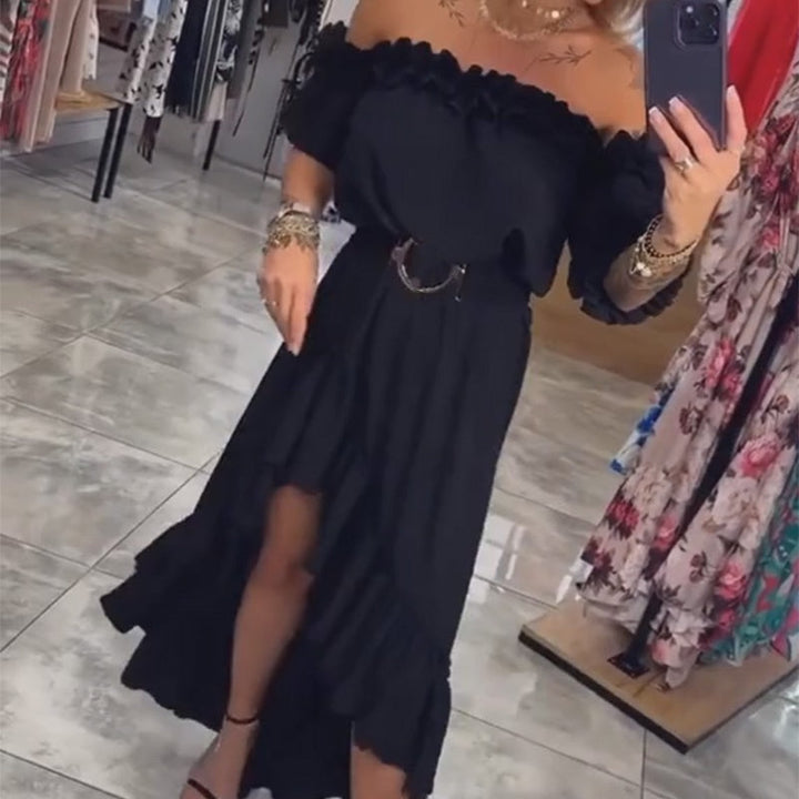 Maria | Black Off-Shoulder Maxi Dress