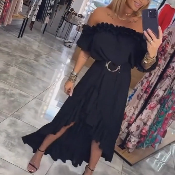Maria | Black Off-Shoulder Maxi Dress