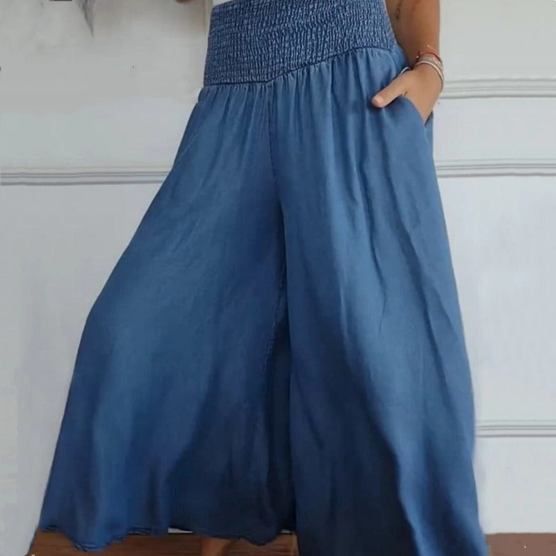 Lilie | Women's wide-leg, high-waisted jeans with pockets