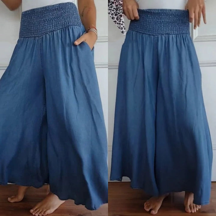 Lilie | Women's wide-leg, high-waisted jeans with pockets
