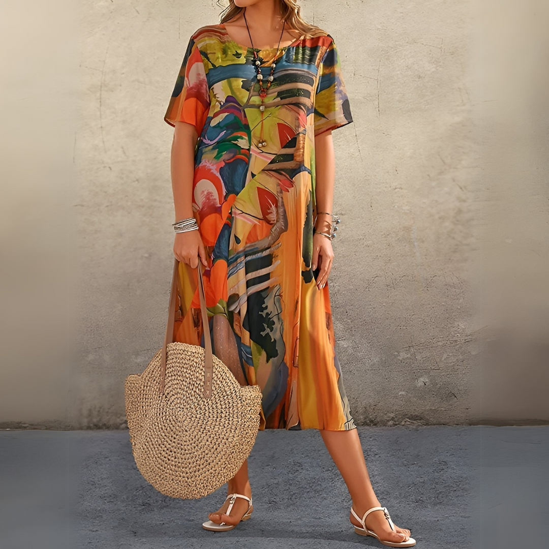 Joelle | Flowing and Elegant Flower Dress