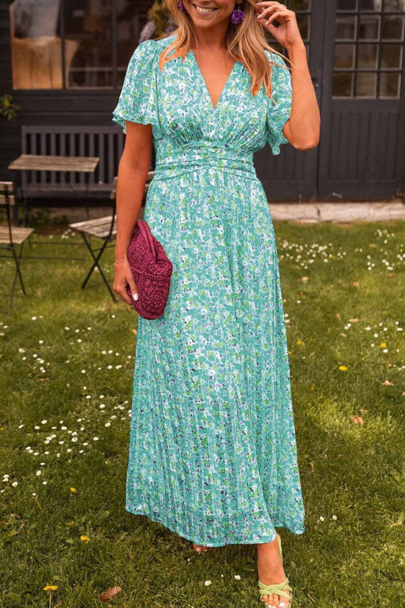 Mariella | Long Flower Dress with Romantic and Light Style