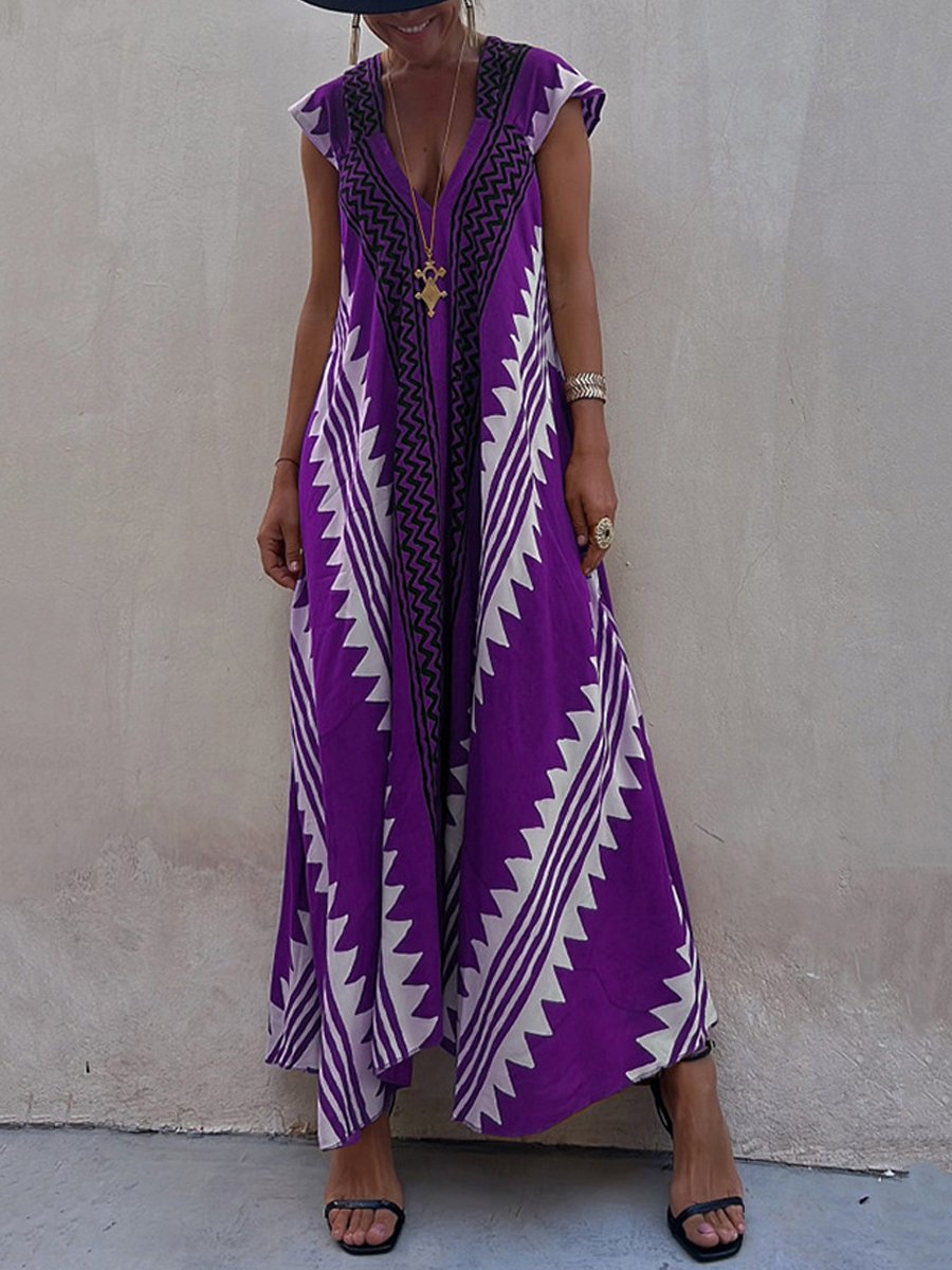 Boho   | Sleeveless V-Neck Dress