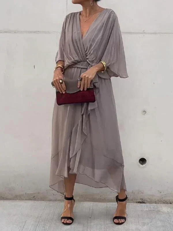 GINEVRA | Elegant Long Dress with Feminine Neckline