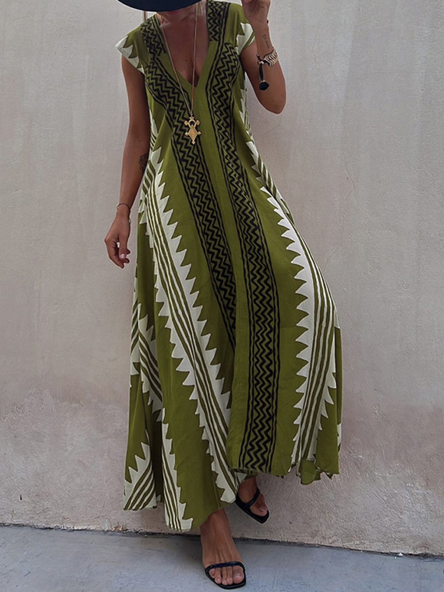 Boho   | Sleeveless V-Neck Dress