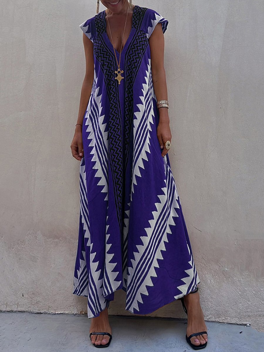 Boho   | Sleeveless V-Neck Dress