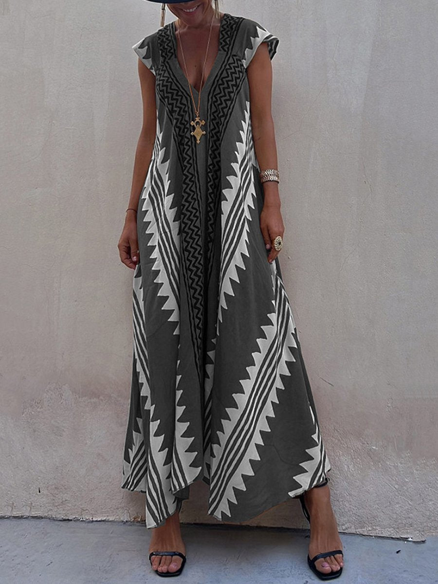 Boho   | Sleeveless V-Neck Dress