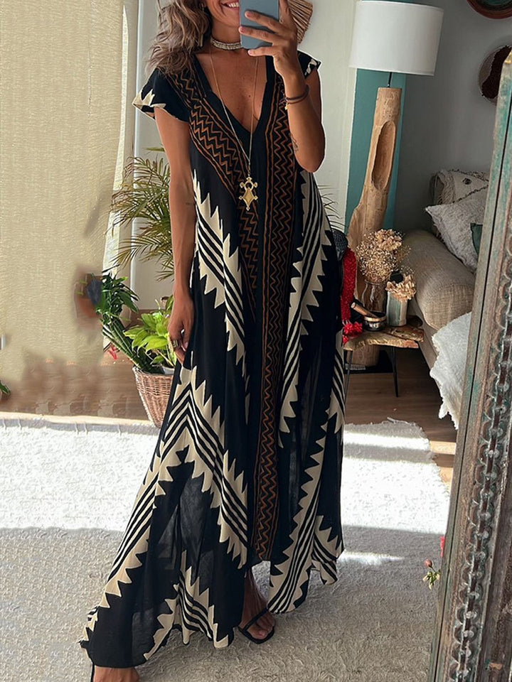 Boho   | Sleeveless V-Neck Dress