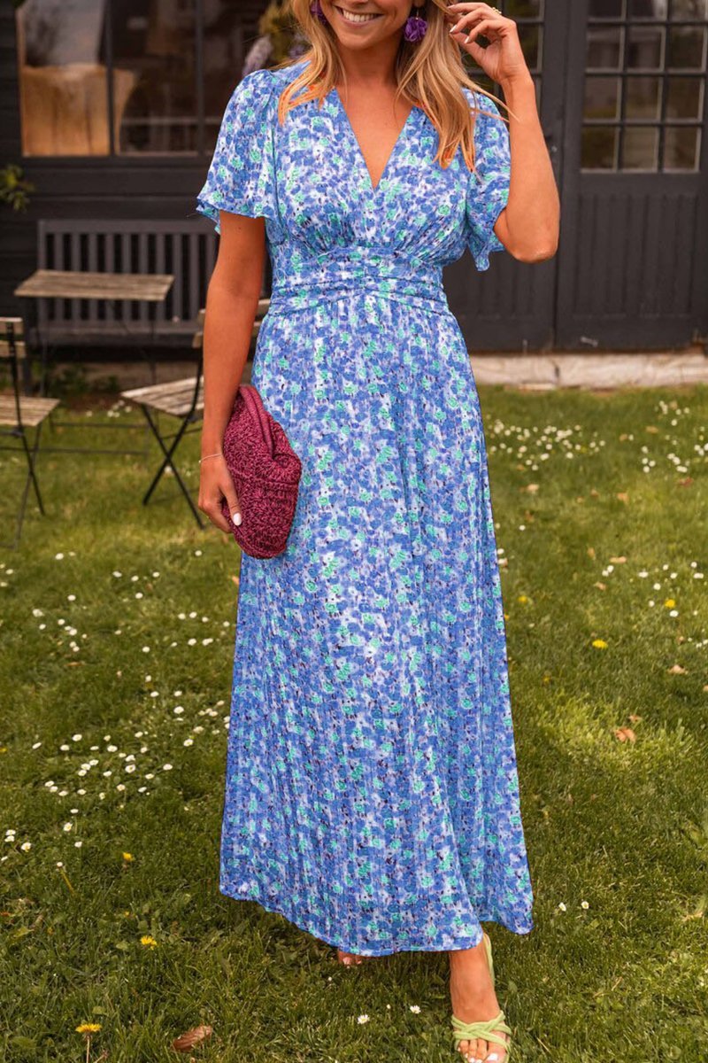 Mariella | Long Flower Dress with Romantic and Light Style