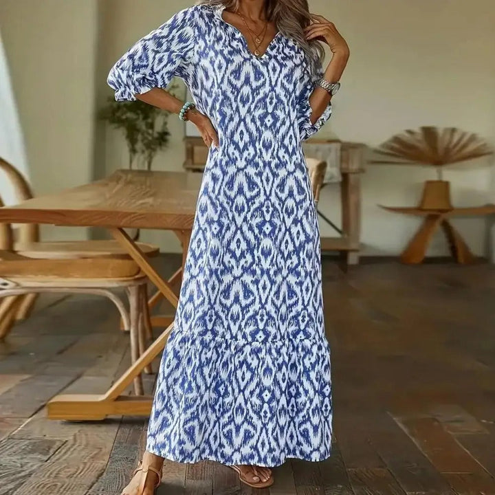 Summer Dress with V-neck