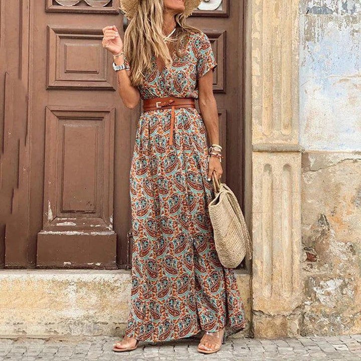Sanne   - Maxi Ibiza Dress - Including belt