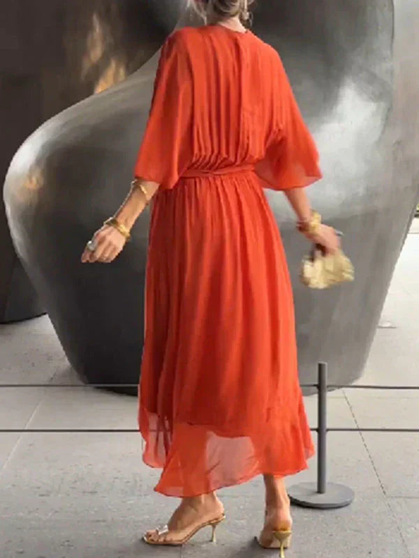 GINEVRA | Elegant Long Dress with Feminine Neckline