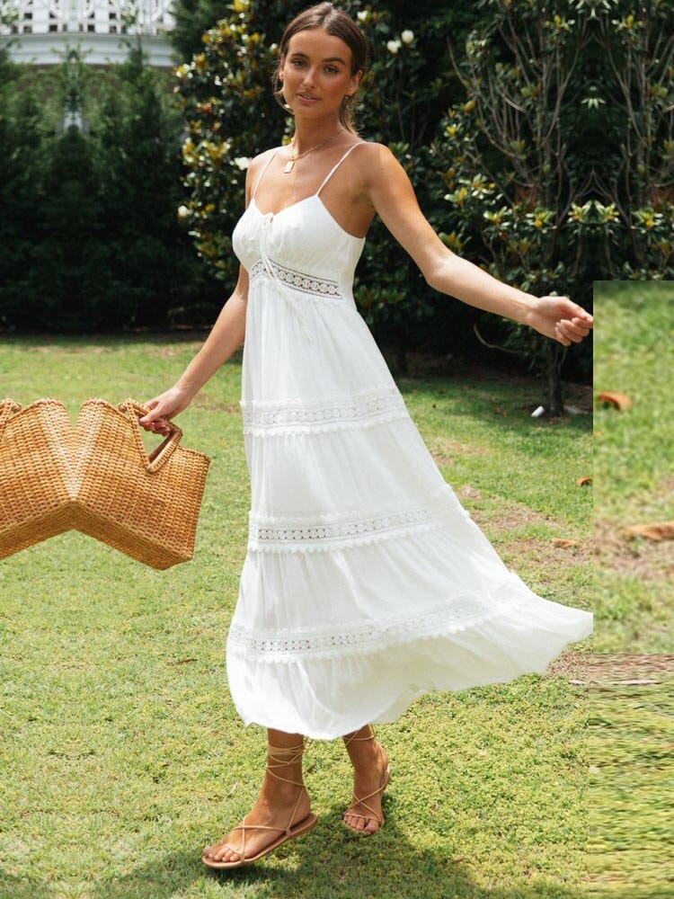 Sophie   - White Maxi Beach Dress