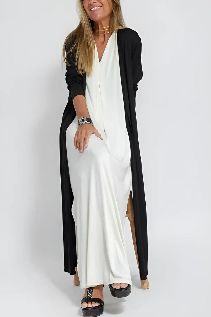 ELISE | Elegant Long Dress with Free Matching Cardigan